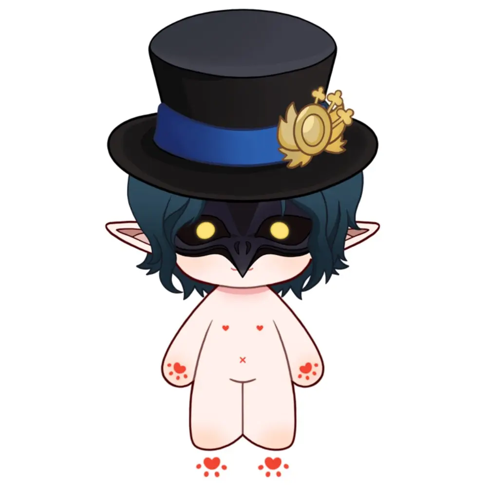 【POLL FAILED】PLUSH WONDERLAND Crow Mask Cotton Doll Plush 20 CM FANMADE - Image 4