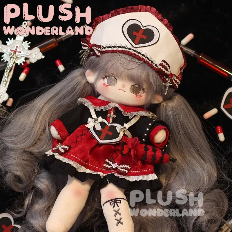 【In Stock】PLUSH WONDERLAND Bloody Mary Nurse Gothic Red and Black Plushies Cotton Doll Clothes 20 CM - Image 3
