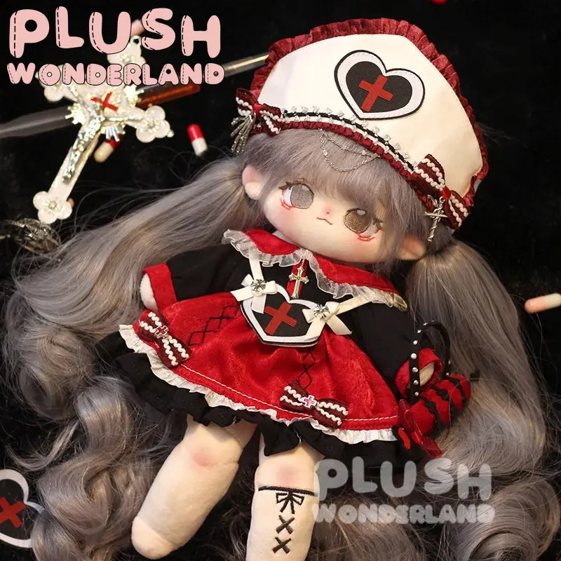 【In Stock】PLUSH WONDERLAND Bloody Mary Nurse Gothic Red and Black Plushies Cotton Doll Clothes 20 CM - Image 4