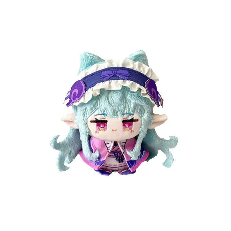 【IN STOCK】PLUSH WONDERLAND Blue Hair Sitting Doll Plush Keychain Cotton Doll Pendant 10CM FANMADE - Image 4