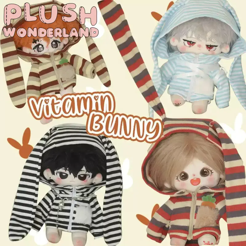 【IN STOCK】PLUSH WONDERLAND Cute Bunny Stripe Unisex Clothes Boys & Girls 20CM Doll Clothes