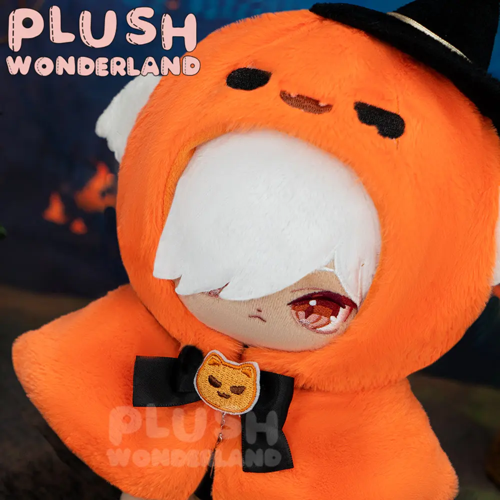 【IN STOCK】PLUSH WONDERLAND Doll Clothes 10CM Halloween Cloak White Orange - Image 6