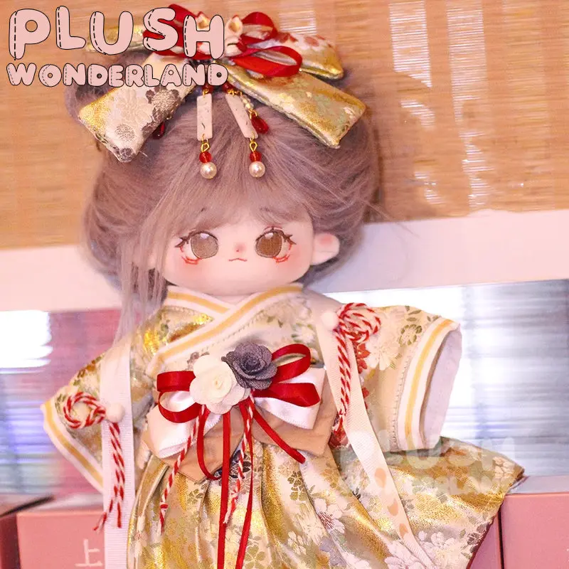 【In Stock】PLUSH WONDERLAND Japanese Kimono Flower Girl Plushies Cotton Doll Clothes 20CM - Image 4