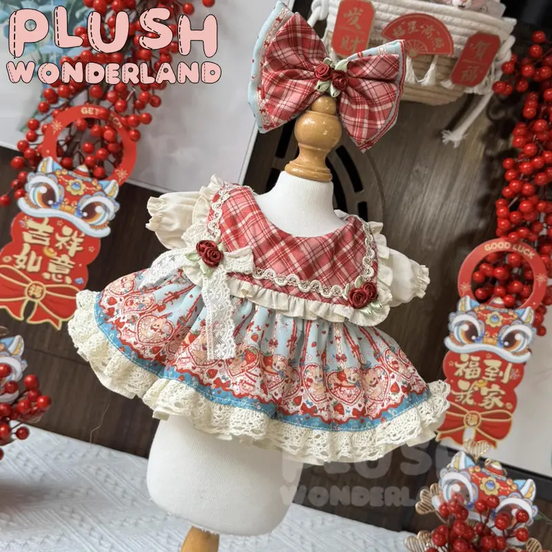 【INSTOCK】PLUSH WONDERLAND Bear Red Princess Dress 20CM Doll Clothes - Image 5