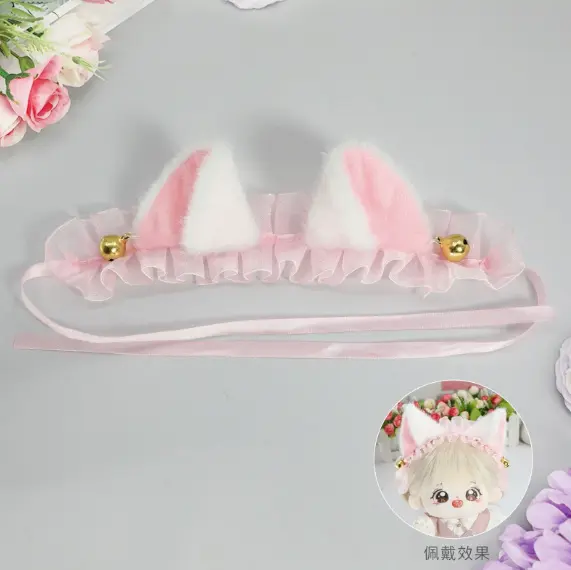 【INSTOCK】PLUSH WONDERLAND Bell Cat Headband 20CM Doll Accessories - Image 2