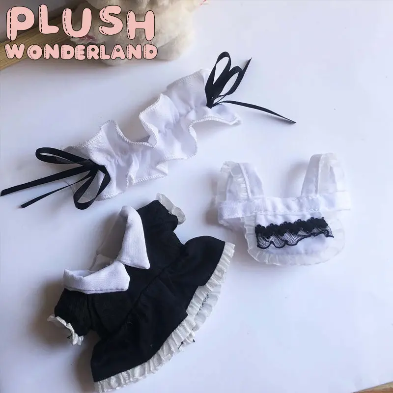 【INSTOCK】PLUSH WONDERLAND Black Lace Maid Suit 10CM/ 20CM Doll Clothes - Image 11
