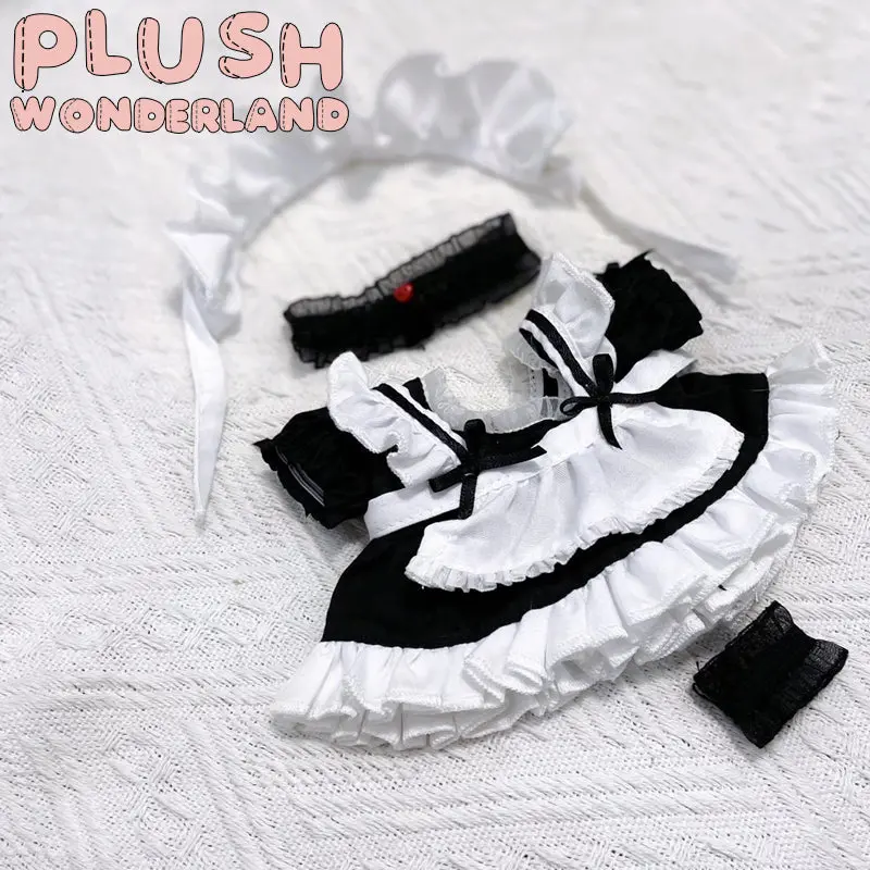 【INSTOCK】PLUSH WONDERLAND Black Lace Maid Suit 10CM/ 20CM Doll Clothes - Image 8