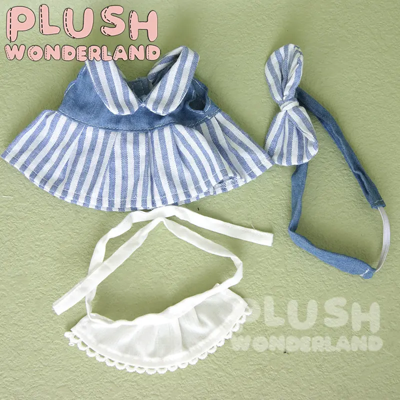 【INSTOCK】PLUSH WONDERLAND Blue Striped Suit 20CM Doll Clothes - Image 3