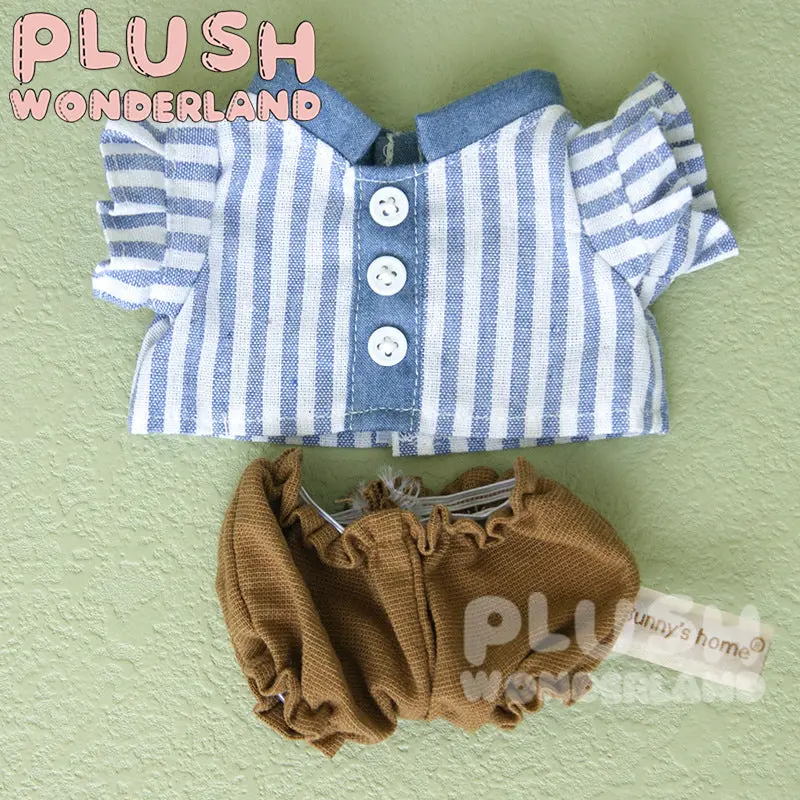 【INSTOCK】PLUSH WONDERLAND Blue Striped Suit 20CM Doll Clothes - Image 4