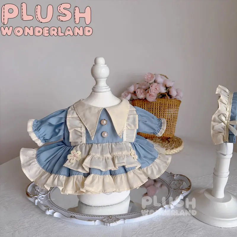 【INSTOCK】PLUSH WONDERLAND Blue Vintage Dress 20CM Doll Clothes - Image 3