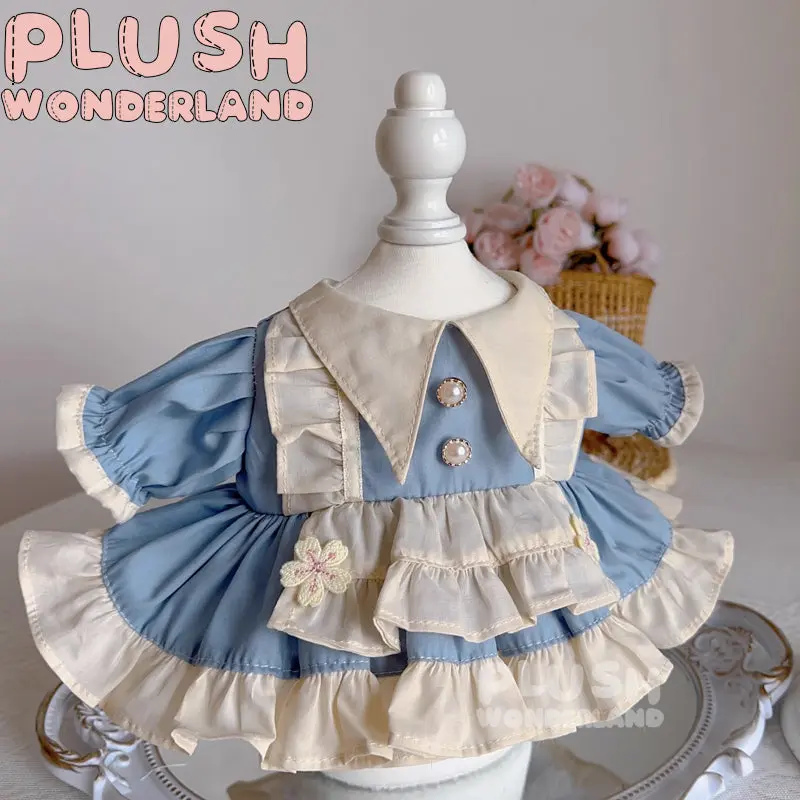 【INSTOCK】PLUSH WONDERLAND Blue Vintage Dress 20CM Doll Clothes - Image 4
