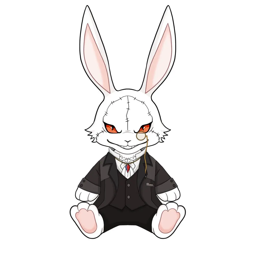 【Poll-Failed】PLUSH WONDERLAND Demon RB Plushie 30CM Cotton Doll Rabbit FANMADE - Image 6