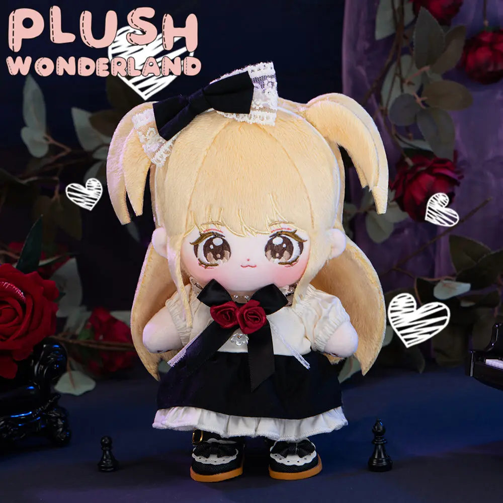 【Sold Out】PLUSH WONDERLAND Anime Apple Berry Sugar Doll Plush 20CM FANMADE Cute Black Outfit - Image 4
