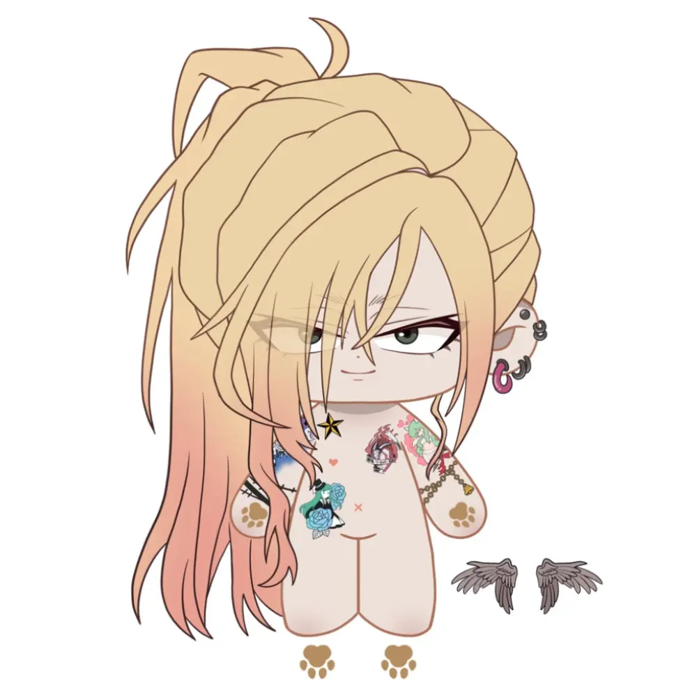 【Poll-Failed】PLUSH WONDERLAND Rebel Tattoo Boy Plushie 20CM Doll FANMADE - Image 4