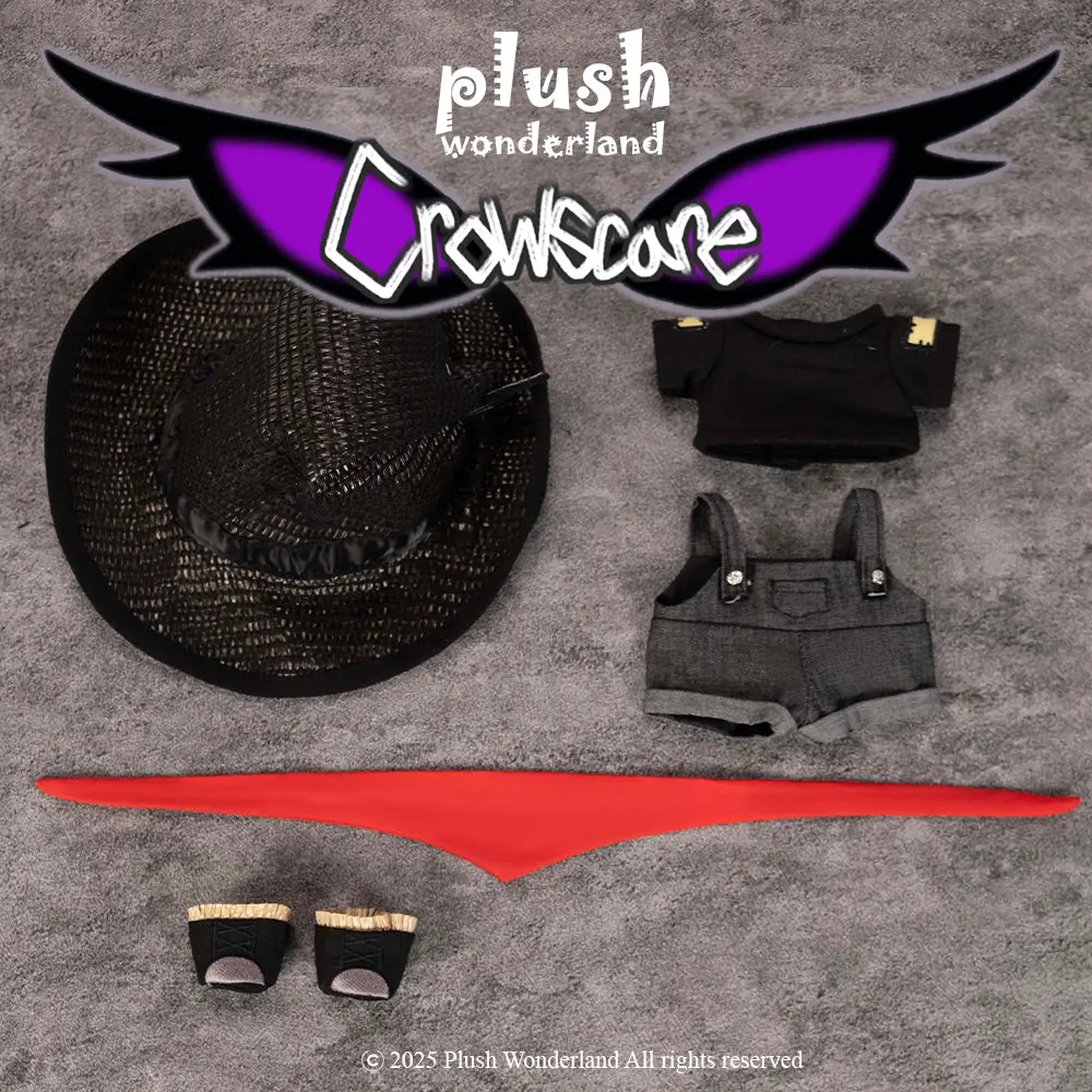 【In Stock】【Authorized】PLUSH WONDERLAND Crowscare Ryo Night Ver. 20CM Plushie Cotton Doll - Image 6